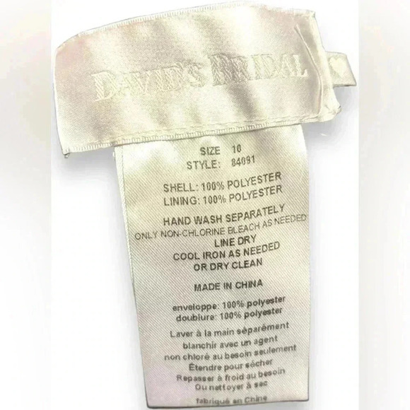 NWT David’s Bridal Strapless Short Bubble Skirt Rouched Waist Lapis/Purple Dress - Picture 8 of 16